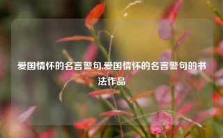 爱国情怀的名言警句,爱国情怀的名言警句的书法作品