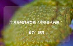 华为布局具身智能 人形机器人商用“蓄势”继续