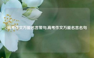 高考作文万能名言警句,高考作文万能名言名句