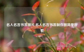 名人名言书签图片,名人名言书签制作图简单好看