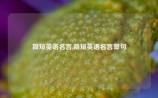 简短英语名言,简短英语名言警句