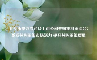 北交所举办券商及上市公司并购重组座谈会：激发并购重组市场活力 提升并购重组质量