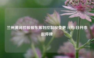 兰州黄河控股股东筹划控制权变更 11月1日开市起停牌