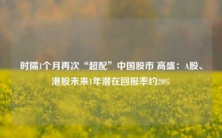 时隔1个月再次“超配”中国股市 高盛：A股、港股未来1年潜在回报率约20%