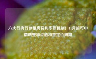 六大行执行存量房贷利率新机制！11月起可申请调整加点值和重定价周期