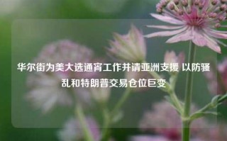 华尔街为美大选通宵工作并请亚洲支援 以防骚乱和特朗普交易仓位巨变