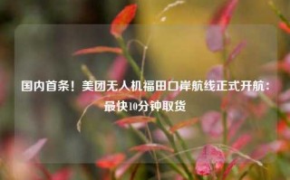 国内首条！美团无人机福田口岸航线正式开航：最快10分钟取货