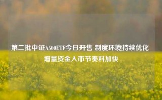 第二批中证A500ETF今日开售 制度环境持续优化 增量资金入市节奏料加快