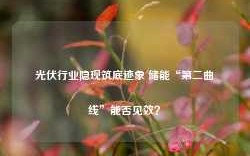 光伏行业隐现筑底迹象 储能“第二曲线”能否见效？