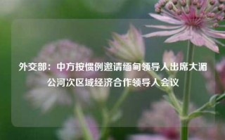 外交部：中方按惯例邀请缅甸领导人出席大湄公河次区域经济合作领导人会议