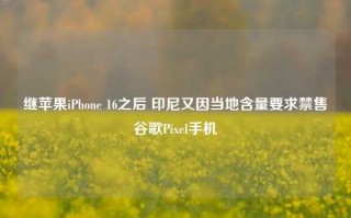 继苹果iPhone 16之后 印尼又因当地含量要求禁售谷歌Pixel手机