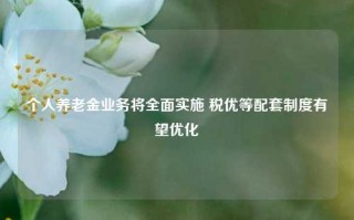 个人养老金业务将全面实施 税优等配套制度有望优化