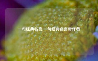 一句经典名言,一句经典名言带作者