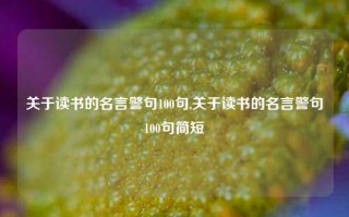 关于读书的名言警句100句,关于读书的名言警句100句简短