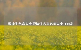 爱迪生名言大全,爱迪生名言名句大全10000次