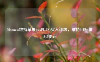 Monness维持苹果(AAPL.US)买入评级，维持目标价245美元