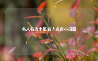 名人名言小报,名人名言小报画