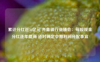 累计分红近36亿元 齐鲁银行业绩会：每股现金分红逐年提高 适时确定中期利润分配事宜