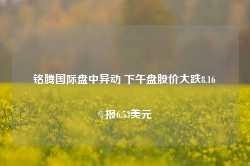 铭腾国际盘中异动 下午盘股价大跌8.16%报6.53美元-第1张图片- 分享经典句子,名人名言,经典语录