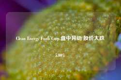 Clean Energy Fuels Corp.盘中异动 股价大跌5.00%-第1张图片- 分享经典句子,名人名言,经典语录